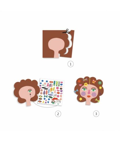 Djeco | Create stickers | Hairdresser | Houten Aap