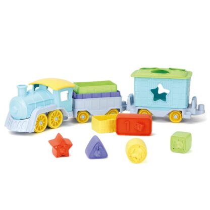 Green Toys | Stapel- en sorteer trein | Houten Aap