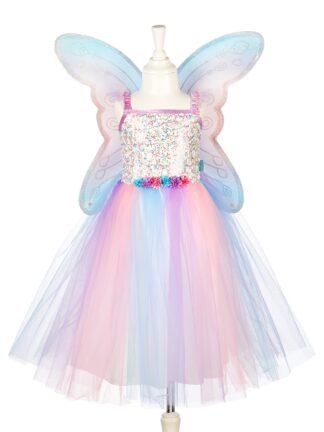 Souza | Felicity jurk met vleugels | 8-10 jaar | Houten Aap