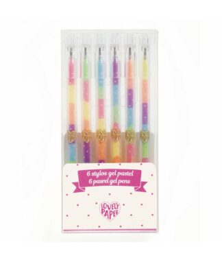 Djeco | 6 stylo gelpennen fluor | Houten Aap