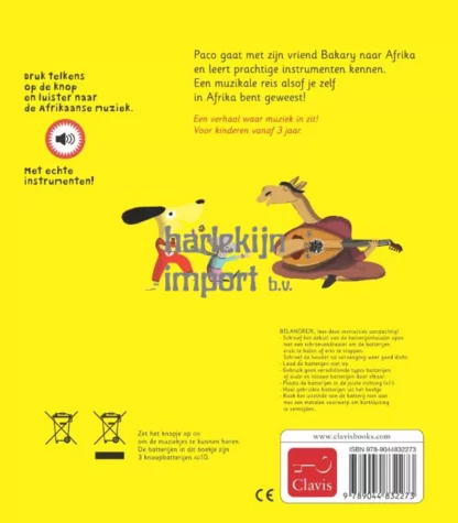 Paco en de Afrikaanse muziek | Geluidenboekje | Houten Aap