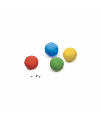 Djeco | klei | 4 potten | rood, geel, blauw en groen | Houten Aap