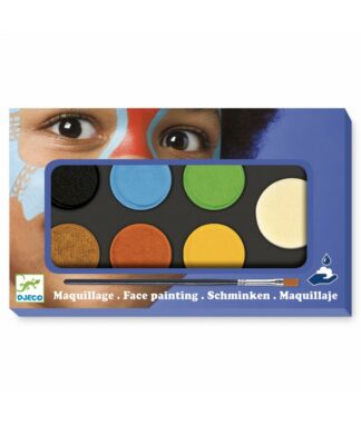 Djeco | Schmink | Palette 6 kleuren | Naturel | Houten Aap
