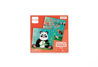 Scratch| Magnetisch Puzzelboek To Go | Panda | Houten Aap