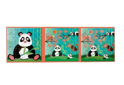 Scratch| Magnetisch Puzzelboek| Panda | Houten Aap
