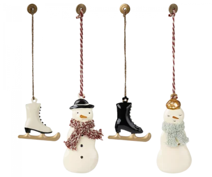 Maileg | Metalen Ornamenten Set  | Winter Wonderland | Houten Aap