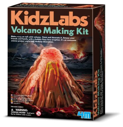 4M KidzLabs | Giet en verf een vulkaan | Houten Aap