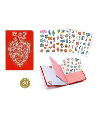 Djeco | notitieboek | Aurélia | met 79 stickers | Houten Aap
